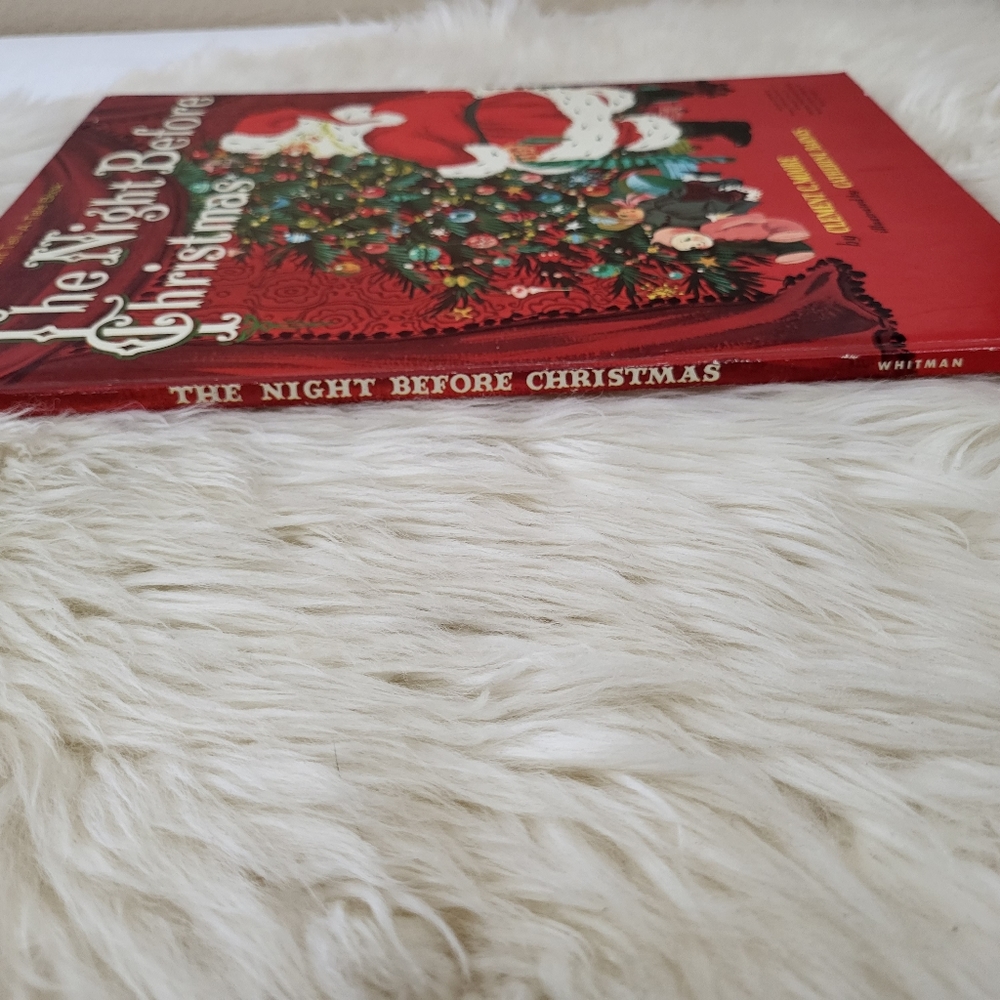 VTG 1960 NIGHT BEFORE CHRISTMAS Whitman Giant Tell a Tale Book Clement C Moore - Picture 5 of 16